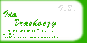 ida draskoczy business card